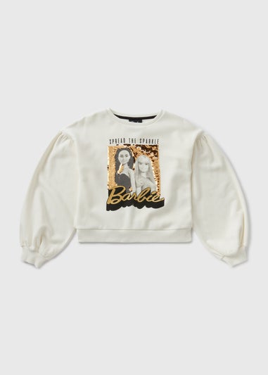 Barbie Kids Cream Sweatshirt (4-13yrs)