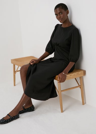 Black Midi Tea Dress