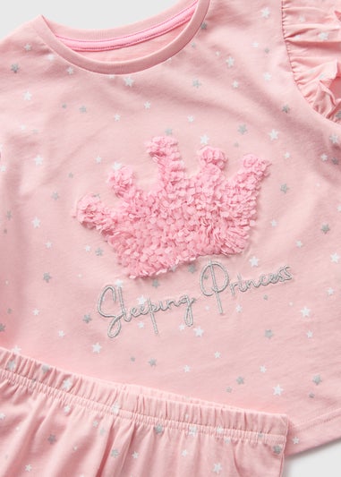 Girls Pink Princess Pyjama Set (1-7yrs)