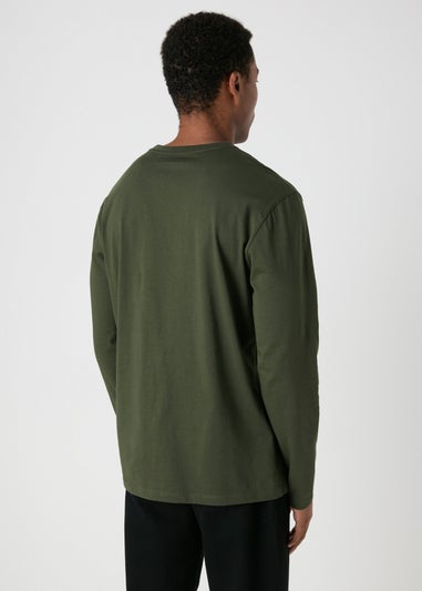 Khaki Essential Crew Neck Long Sleeve T-Shirt