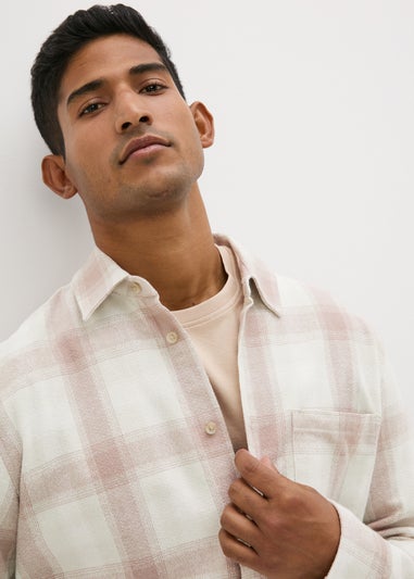 Ecru Check Flannel Shirt