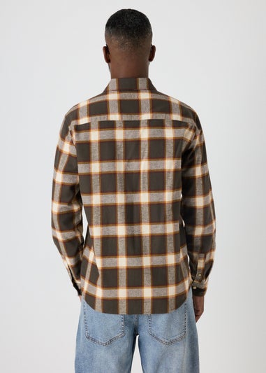 Khaki Check Flannel Shirt