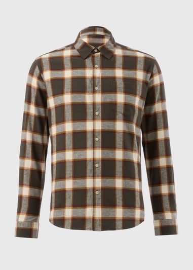 Khaki Check Flannel Shirt