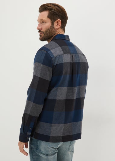 Navy Buffalo Check Shirt