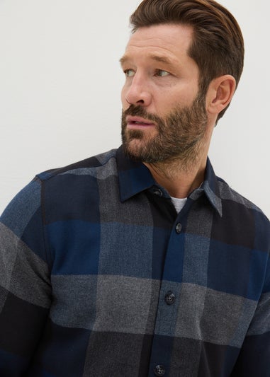 Navy Buffalo Check Shirt