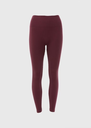 Burgundy Seamless Leggings