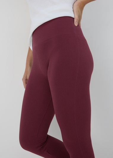 Burgundy Seamless Leggings