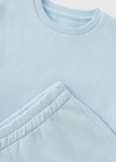 Boys Light Blue Sweatshirt & Shorts Set (7-12yrs)