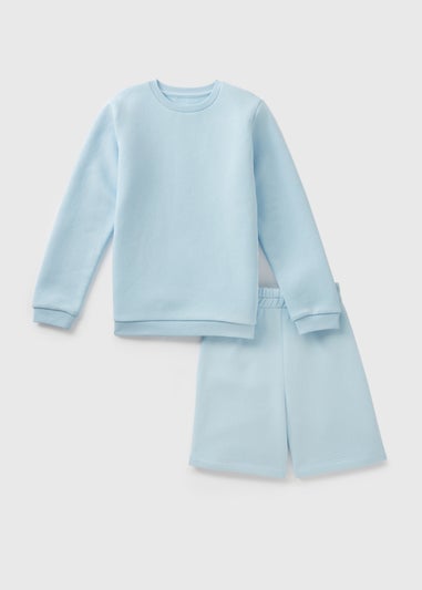 Boys Light Blue Sweatshirt & Shorts Set (7-12yrs)