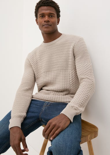 Stone Textured Cross Stitch Jumper