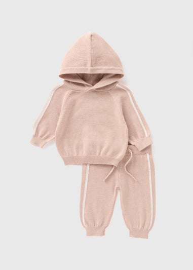 Baby Beige Knitted Hoody Set (Newborn-23 mths)