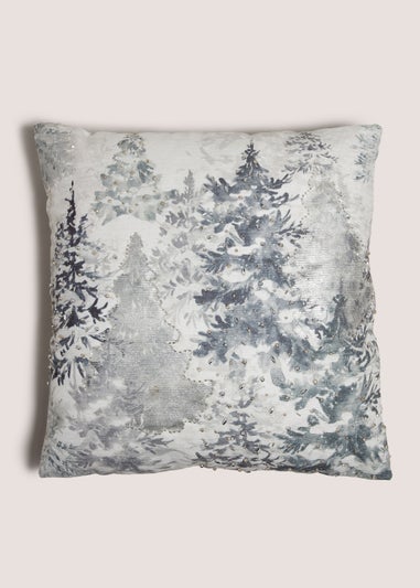 Embellished Christmas Tree Cushion (43cm x 43cm)