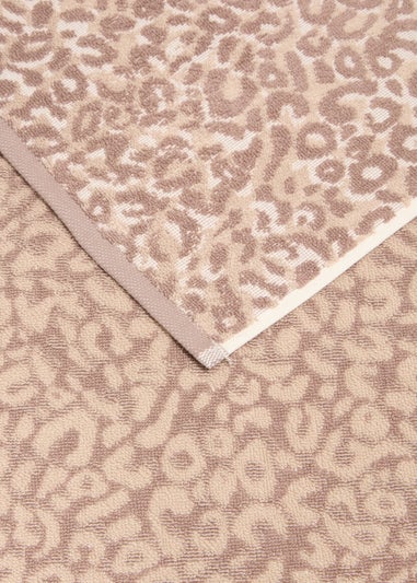 Beige Leopard Print Towel