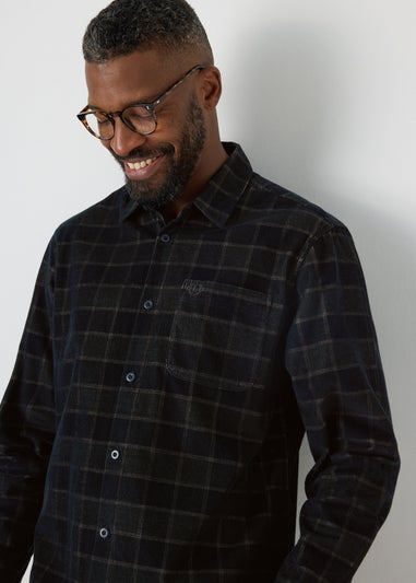 Lincoln Khaki Check Cord Shirt