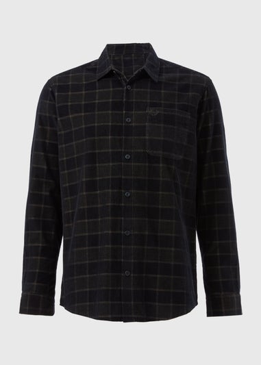 Lincoln Khaki Check Cord Shirt