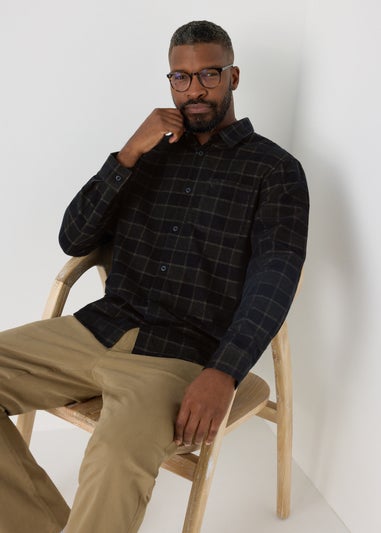 Lincoln Khaki Check Cord Shirt