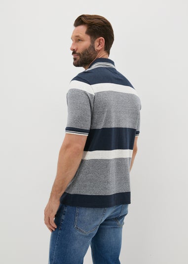 Lincoln Navy Stripe Polo Shirt