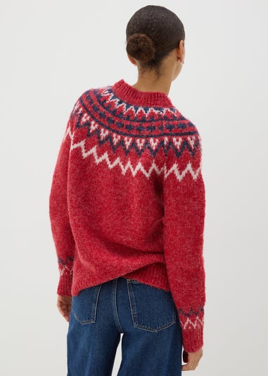 Red Fairisle Knit Jumper