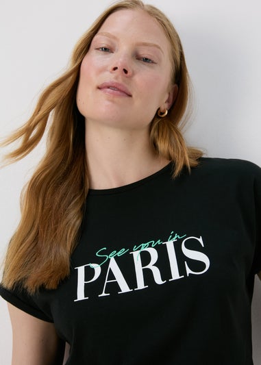 Black Paris Graphic T-Shirt