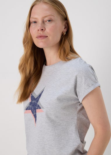 Grey Star Graphic T-Shirt