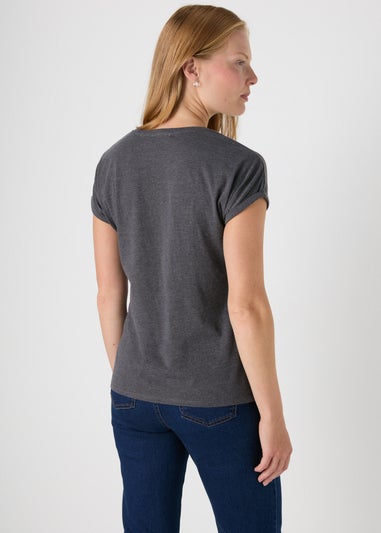 Grey Heart Graphic Top