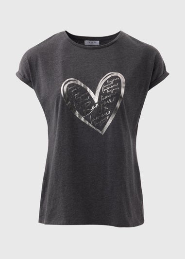 Grey Heart Graphic Top