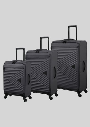 IT Luggage Grey New Soft Suitcase