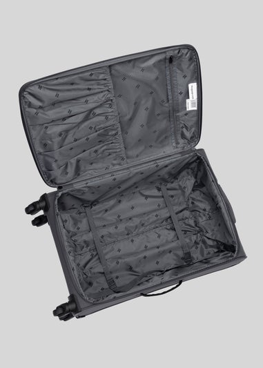 IT Luggage Grey New Soft Suitcase