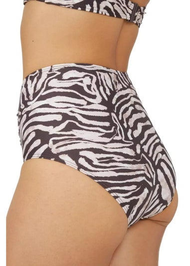Gorgeous Black/White Zebra Print High Waist Bikini Bottoms