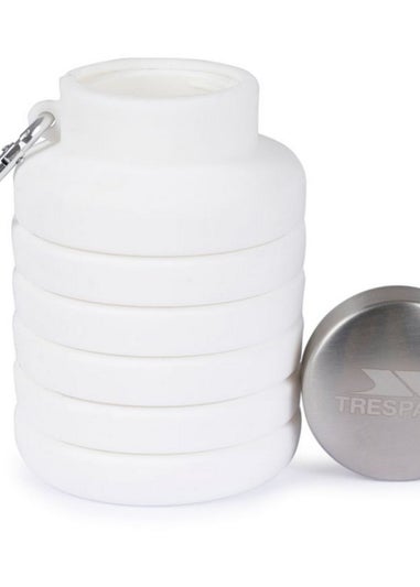 Trespass White Vavo Foldable Silicone Water Bottle