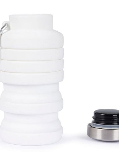 Trespass White Vavo Foldable Silicone Water Bottle