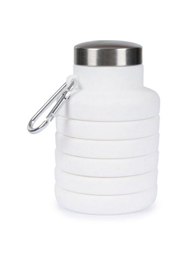 Trespass White Vavo Foldable Silicone Water Bottle