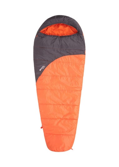 Mountain Warehouse Orange Summit 250 Right Zip Winter Mummy Sleeping Bag