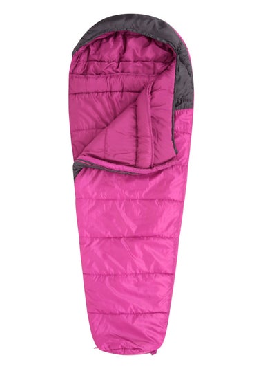 Mountain Warehouse Fuchsia Summit 250 Right Zip Winter Mummy Sleeping Bag