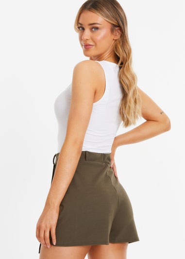 Quiz Green Wrap Skort