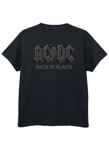 ACDC Kids Black Back in Black Printed T-Shirt (3-13 yrs)