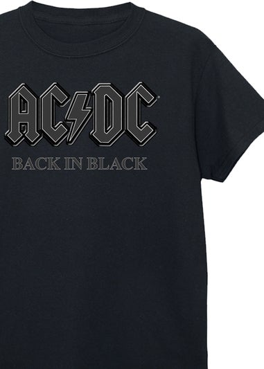 ACDC Kids Black Back in Black Printed T-Shirt (3-13 yrs)