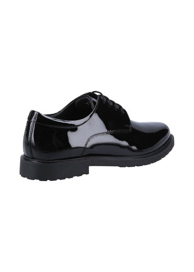 Hush Puppies Glossy Black Verity Lace Up Shoe