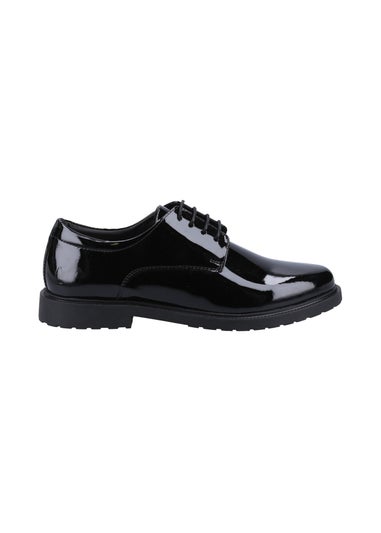 Hush Puppies Glossy Black Verity Lace Up Shoe