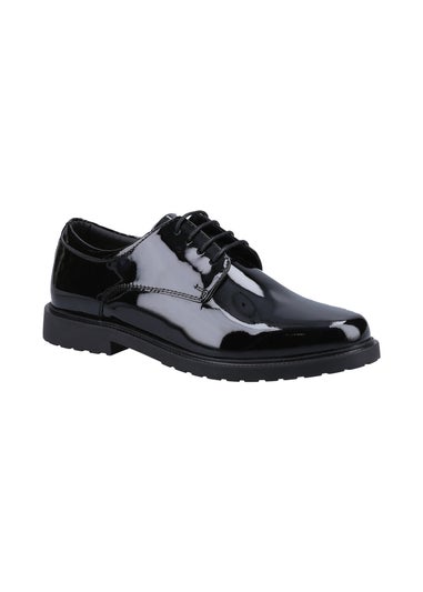 Hush Puppies Glossy Black Verity Lace Up Shoe