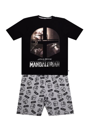 Star Wars Mens Black Mandolorian Pyjama Set