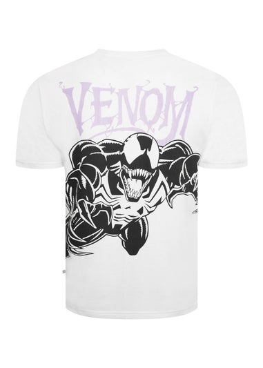 Marvel Mens White Venom T-Shirt