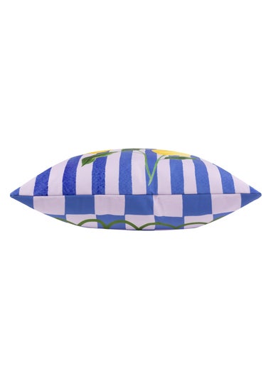 furn. Blue Lemons Filled Outdoor Cushions (43cm x 43cm x 8cm)