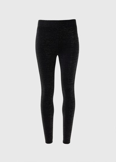 Black Glitter Sequin Leggings