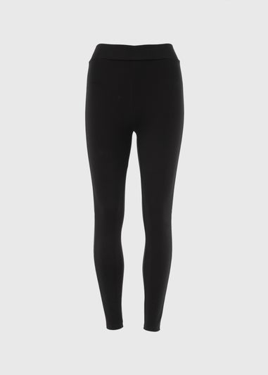 Black PU Side Stripe Leggings