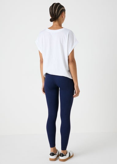 Navy Washed Seamless Leggings