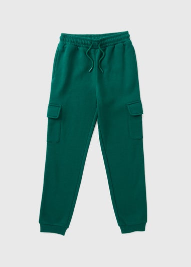 Boys Green Cargo Jogging Bottoms (7-15yrs)