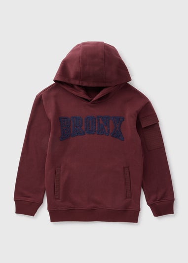 Boys Burgundy Bronx Varsity Hoodie (7-15yrs)