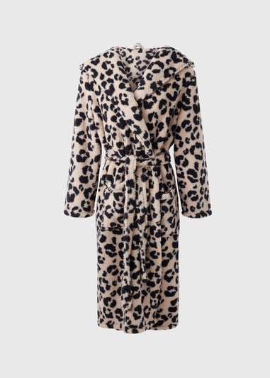 Cream Animal Print Dressing Gown