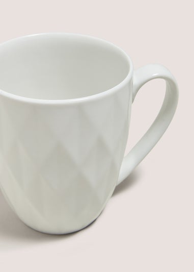 White Textured Mug